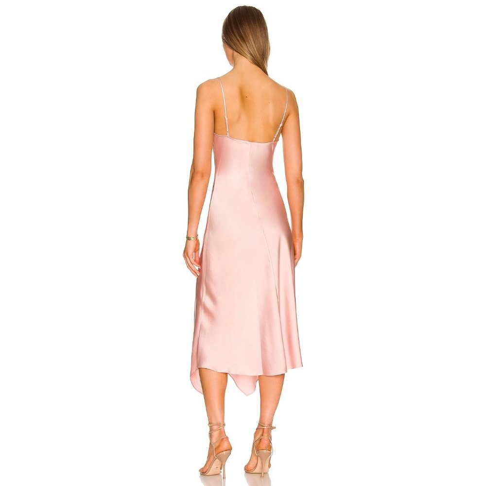 Jonathan SIMKHAI Nellie Slip Satin Midi Dress in Rose Quartz Size US 2 - Picture 3 of 12